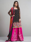 Zainab Chottani Black And Hot Pink Semi Formals 2025