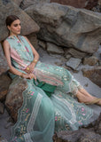 Crimson Sun Kissed - Sea Foam Luxury Lawn 2024