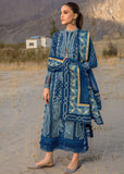 Crimson Dancing Paisleys - Cobalt Luxury Lawn 2024