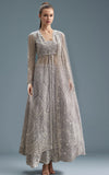 Thread & Motifz Net Embroidered Dress With Embroidered Skirt 9334 Formal Pret 2024