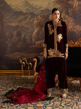 Zainab Chottani Claret Farshi Velura Velvet Edit 2025