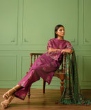 Sapphire  3 Piece Embroidered Dobby Suit 0U3PEST24V55 Intermix Collection 2024