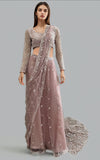 Thread & Motifz Net Embroidered Saree With Skirt 9334 1 Formal Pret 2024