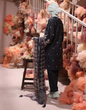 Junaid Jamshaid 3PC-JJLS-W-JW-24-1729 Grey Slub Embroidered Shades Of Summer 2025