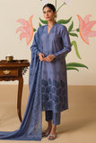Cross Stitch Blue Fern Chikankari 2025