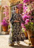 Elaf Premium ELK-01A Blue Blossom Print Chikankari Collection 2025
