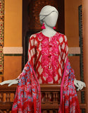 Junaid Jamshaid 3PC-JLAWN-S-25-3061 Red Lawn Embroidered Shades Of Summer 2025