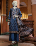 Junaid Jamshaid 3PC-JLAWN-S-25-3062 Blue Lawn Embroidered Shades Of Summer 2025