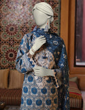 Junaid Jamshaid 3PC-JLAWN-S-25-3064 Blue Lawn Embroidered Shades Of Summer 2025