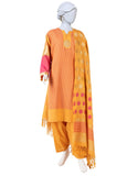 Junaid Jamshaid 3PC-JLAWN-S-25-3121 Orange Jacquard Dyed  Shades Of Summer 2025
