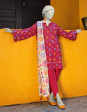 Junaid Jamshaid 3PC-JLAWN-S-25-3142 Pink Lawn  Printed Shades Of Summer 2025