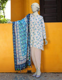 Junaid Jamshaid 3PC-JLAWN-S-25-3143 Off White Lawn  Printed Shades Of Summer 2025