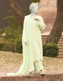 Junaid Jamshaid 3PC-JLAWN-S-25-3149 Green Cambric Schiffli  Shades Of Summer 2025