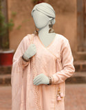 Junaid Jamshaid 3PC-JLAWN-S-25-3177 Pink Doria Dyed  Shades Of Summer 2025