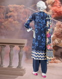 Junaid Jamshaid 3PC-25-3220 Blue Cambric Printed Shades Of Summer 2025