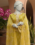 Junaid Jamshaid 3PC-JLAWN-S-25-3294-B Yellow Lawn Embroidered Shades Of Summer 2025