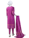 Junaid Jamshaid 3PC-JLAWN-S-25-805 Pink Lawn  Printed Shades Of Summer 2025
