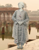 Junaid Jamshaid 3PC-JLAWN-S-25-818 Grey Lawn  Printed Shades Of Summer 2025