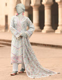 Junaid Jamshaid 3PC-JLAWN-S-25-838 Blue Lawn Embroidered Shades Of Summer 2025