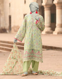 Junaid Jamshaid 3PC-JLAWN-S-25-840 Green Lawn Embroidered Shades Of Summer 2025