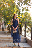 Saadia Asad D7 - B -Sapphire Blue Noor Eid Luxe Printskhaas 2026