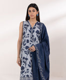 Sapphire  3 Piece Embroidered Dull Raw Silk Suit 3PESG24V55UC Intermix Collection 2024