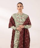 Sapphire  3 Piece Embroidered Dull Raw Silk Suit 3PESG24V56UC Intermix Collection 2024