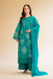 Nishat Linen 3 Piece - Printed Embroidered Suit - 42501278 Embroidered Eid Lawn Collection 0