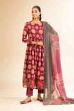 Nishat Linen 3 Piece - Printed Embroidered Suit - 42501315 Embroidered Eid Lawn Collection 0