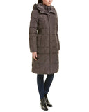 Carbon Women's Knee-Length Down Puffer Jacket, Warm & Stylish - Cole Haan