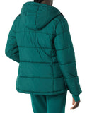 Olive Stylish & Warm: Women's Long-Sleeve Hooded Puffer Coat in Slim Fit (Plus Sizes) - AmEss