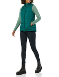 Navy Women's Puffer Vest with Pockets - AmEss