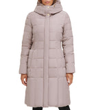 Cashew Grey Winter Essential Women's Hooded Down Coat, Knee-Length - Cole Haan