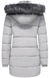 Army Green Women's Winter Puffer Coat - Warm, Fur Hood - Ggleaf