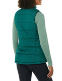 Red Women's Hooded Puffer Vest - AmEss