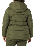 Ivory Women's Winter Puffer Coat: Slim Fit, Drawstring Waist - AmEss