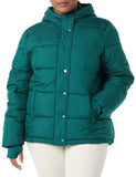 Neon Pink Women's Warmth & Elegance: Slim-Fit Hooded Puffer Coat with Long Sleeves (Plus Size Options) - AmEss