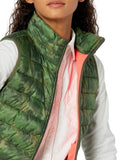 Green Camo Women's Warm Puffer Vest - AmEss