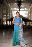 Saadia Asad D5-B Blue Ombre Noor Luxury Chikankari Lawn 2024