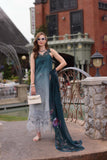 Saadia Asad D10- Teal Ombre Noor Eid Luxe Chikankari 2025