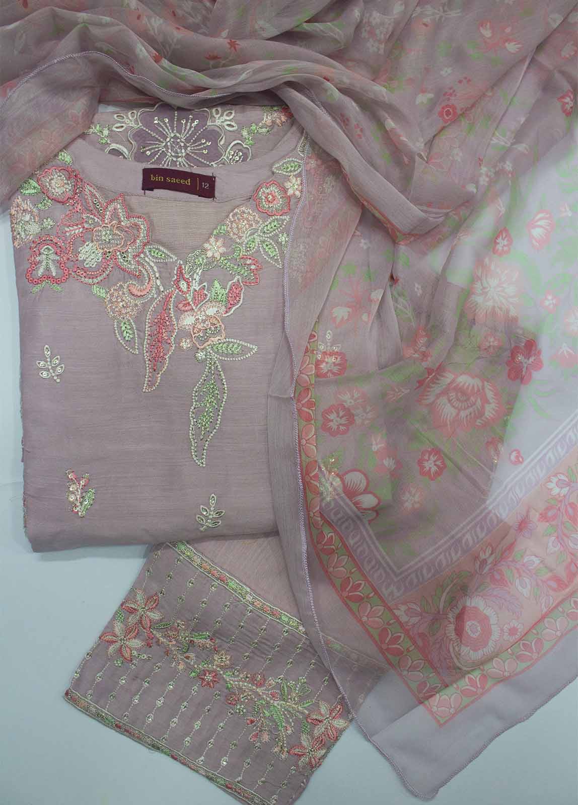 Bin Saeed ASTSCS-0207-65 Digital Printed Embroidered Suits 2025
