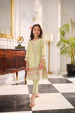 Dhanak SS24DK-0162 Light Green 2Pcs-Kids Mommy And Me 2024