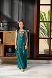 Dhanak SS24DK-0166 Dark Green Mommy And Me 2024