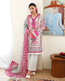 Roheenaz Coral Hibiscus Eclat Garden Printed Lawn 2026
