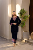 Dhanak FW24DA-2612 Navy Blue Velvet Drop I 2024
