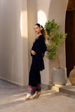 Dhanak FW24DA-2612 Navy Blue Velvet Drop I 2024