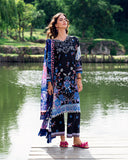 Roheenaz BlackBerry Frost Garden Veal Printed Lawn 2025