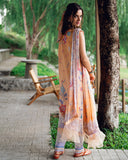 Roheenaz Coral Whim Garden Veal Printed Lawn 2025