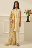 Cross Stitch Mustard Melody Daily Khaddar Linen Collection 2025