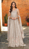 Saadia Asad D7 -Gris Tourtelle Noor Luxury Eid Schiffli Laserkari - Vol 2 2026
